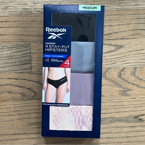 Reebok 4-pack Ladies Performance Hipster Medium - Picture 1 of 9